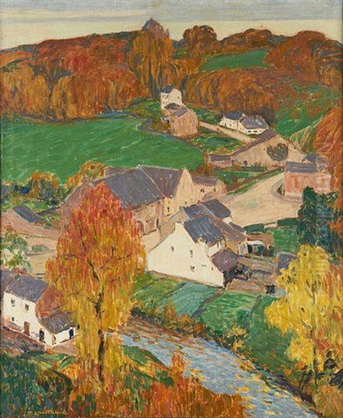 Vue Plongeante Sur Le Village Oil Painting by Fernand Lantoine