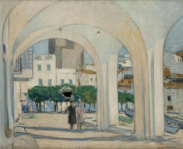 Cadaques Oil Painting by Fernand Lantoine