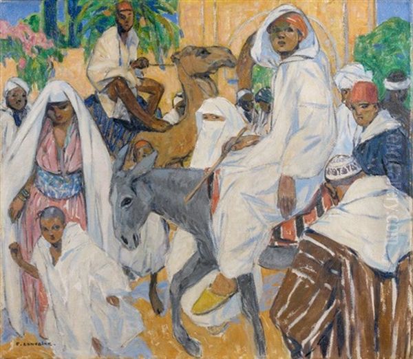 Marrakech Oil Painting by Fernand Lantoine