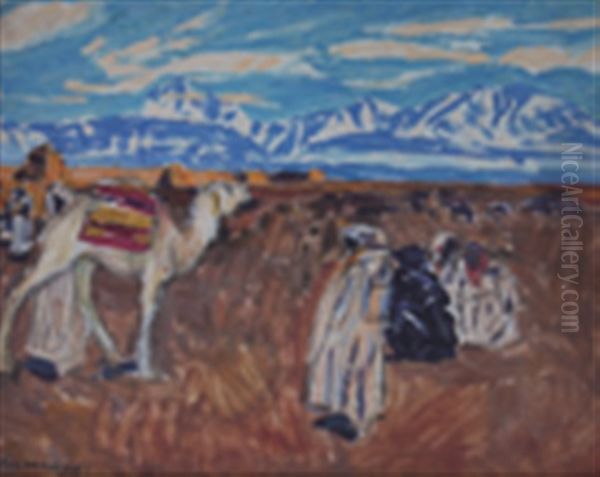 Le Bivouac Oil Painting by Fernand Lantoine