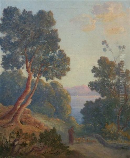 Bergere En Provence Oil Painting by Fernand Lantoine