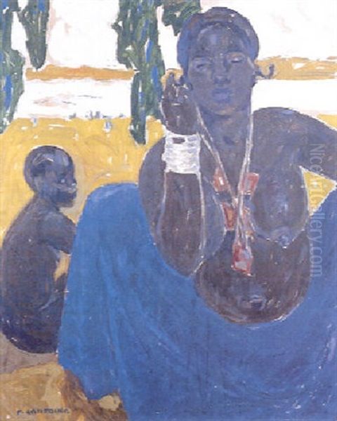 Femme Togolaise Oil Painting by Fernand Lantoine