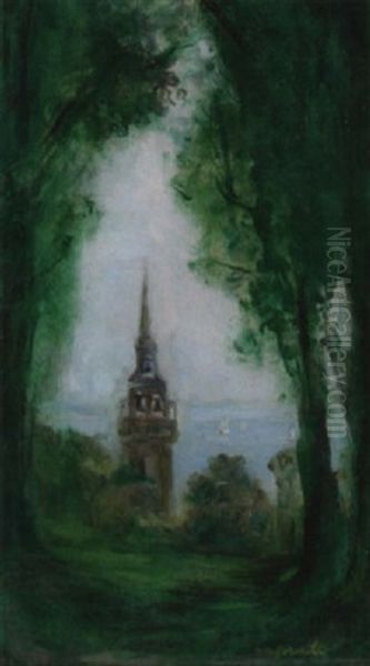 Le Clocher Devant La Mer Oil Painting by Pierre Laprade