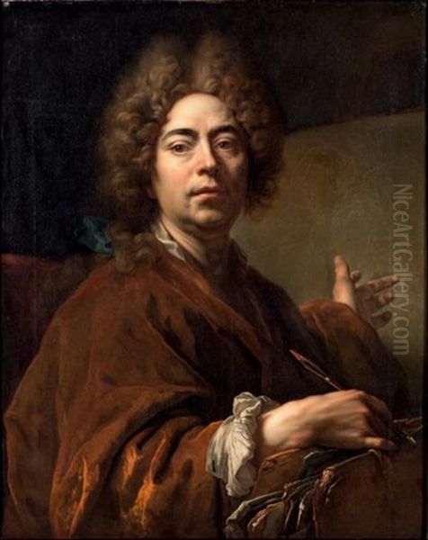 Autoportrait De L'artiste Oil Painting by Nicolas de Largilliere