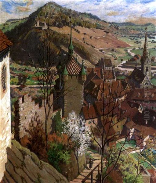 Ansicht Von Baden Oil Painting by Maria LaRoche