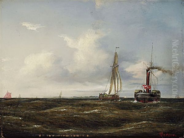 Motande Batar Oil Painting by Marcus Larsson