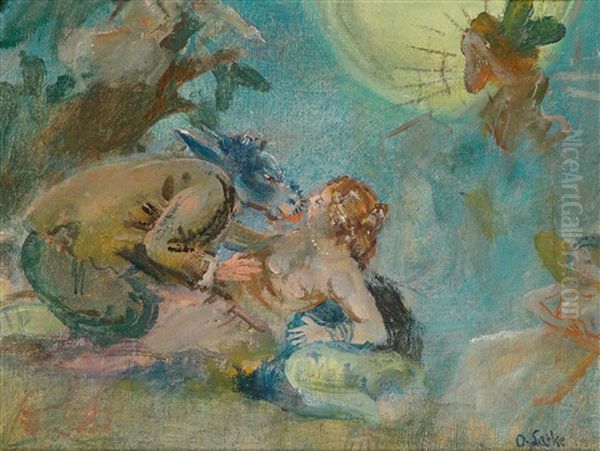 Szene Aus Dem Sommernachtstraum Oil Painting by Oskar Laske