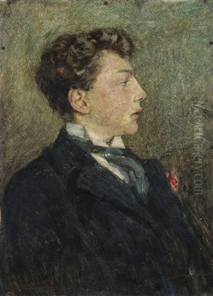 Ritratto Di Gabriellino D'anunzio Oil Painting by Cesare Laurenti