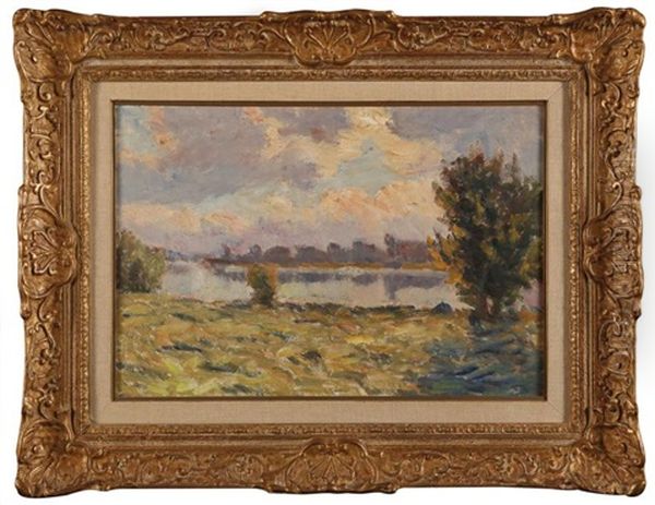 Au Bord De L'eau Oil Painting by Abel Louis Alphonse Lauvray