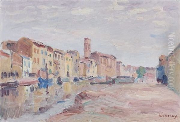 Martigues, Le Port Oil Painting by Abel Louis Alphonse Lauvray