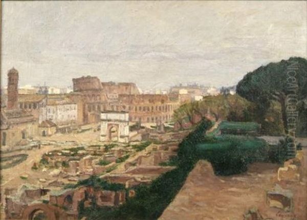 Arc De Titus Oil Painting by Abel Louis Alphonse Lauvray