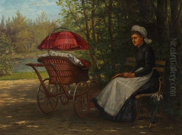 In The Park Oil Painting by August Laux