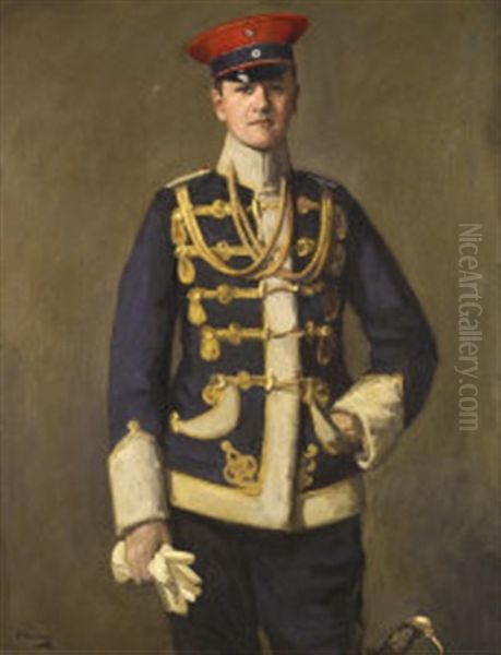 Der Kleine Lieutenant: Portrait Of Hans Herwarth Von Bittenfeld Oil Painting by John Lavery