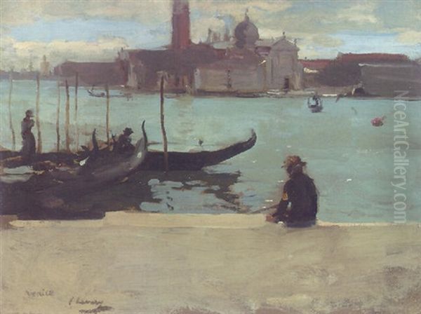San Giorgio Maggiore From The Riva Dei Schiavoni, Venice Oil Painting by John Lavery