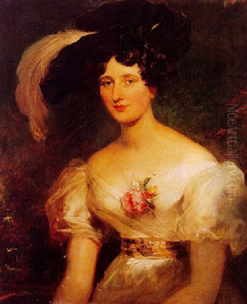 Portrait Of Mrs. Hart Davis Oil Painting by Thomas Lawrence