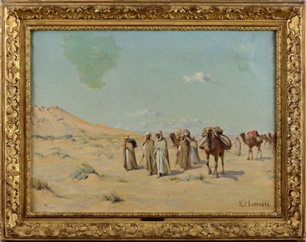La Caravane Oil Painting by Jean Baptiste Paul Lazerges