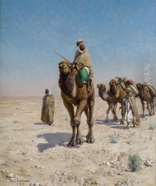 La Caravane Oil Painting by Paul Jean Baptiste Lazerges