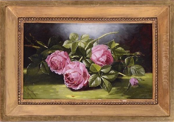Roses Oil Painting by Edward Chalmers Leavitt