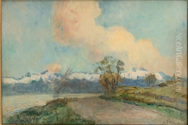Neige En Auvergne, 1913 Oil Painting by Albert Lebourg