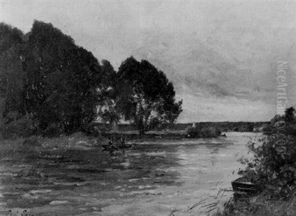 Bords De Riviere Oil Painting by Paul Lecomte