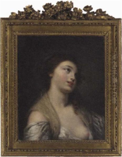 Portrait Of A Lady Oil Painting by Jeanne-Philiberte Ledoux