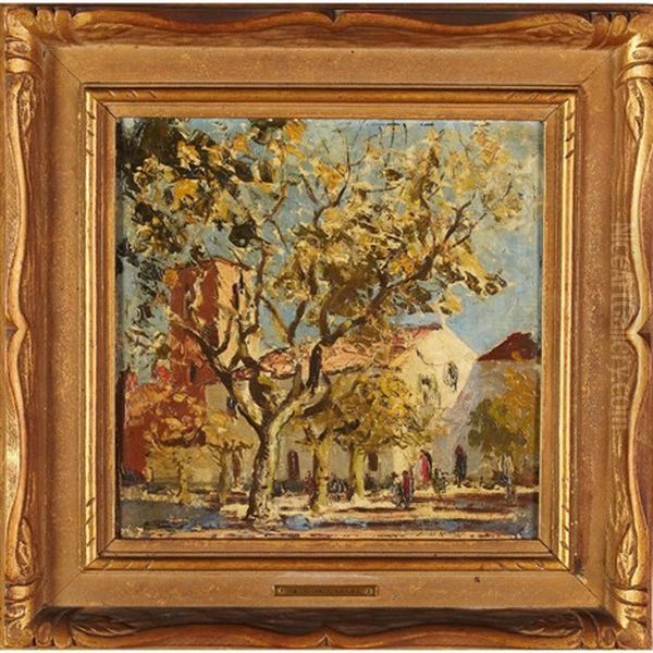 Church In Provence Oil Painting by William Lee-Hankey