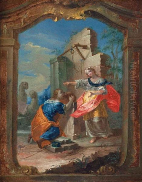 Rebecca Al Pozzo Oil Painting by Canonico Biagio Bellotti