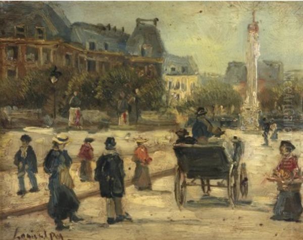 Place Parisienne Oil Painting by Louis Auguste Mathieu Legrand