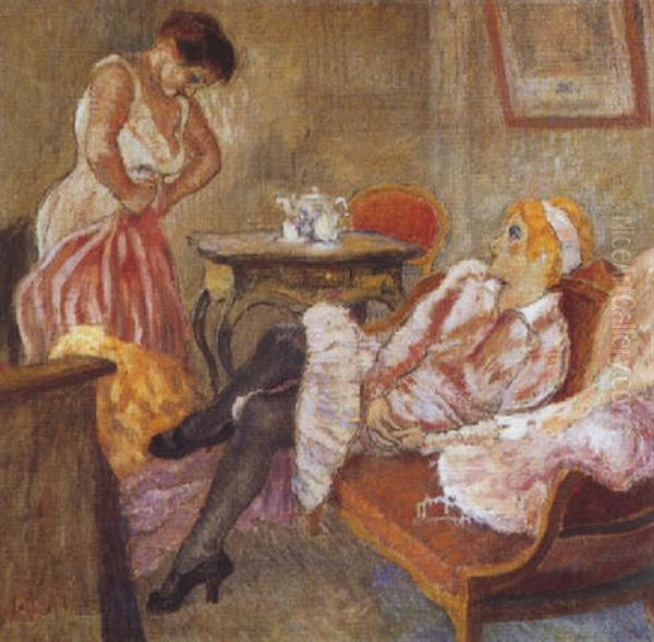 Les Deux Amies Oil Painting by Louis Legrand