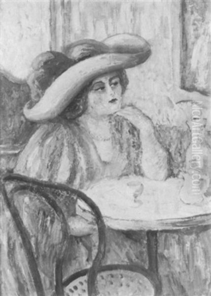 A La Brasserie Oil Painting by Louis Auguste Mathieu Legrand