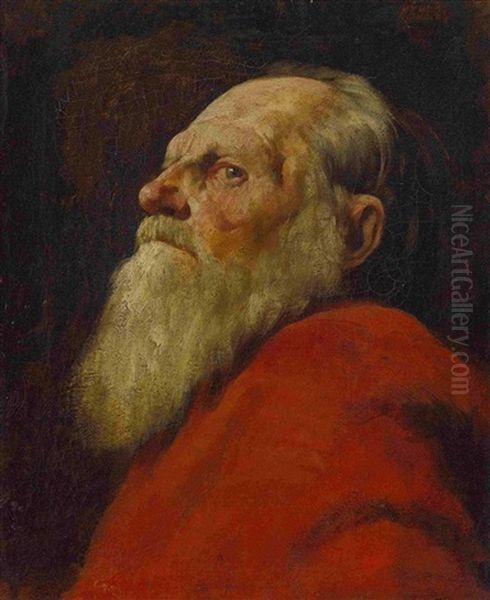 Bildnis Eines Alten Mannes Oil Painting by Wilhelm Maria Hubertus Leibl