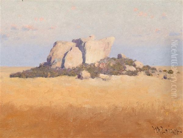 Rocky Outcropping On The Plains Of Tanganyika Oil Painting by William Robinson Leigh