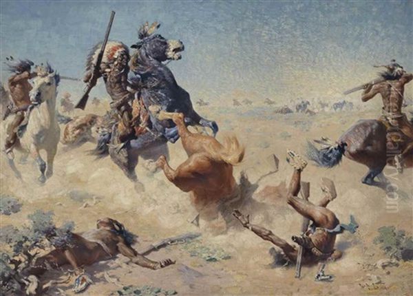 The Narrowing Circle Oil Painting by William Robinson Leigh