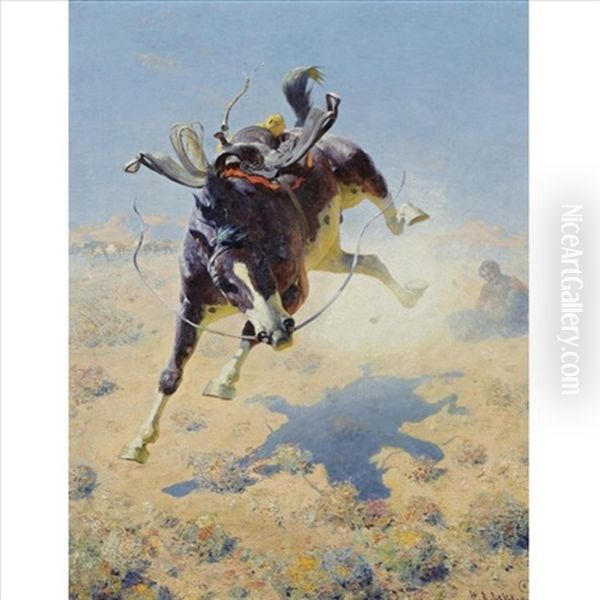 A Fighting Cyclone Oil Painting by William Robinson Leigh