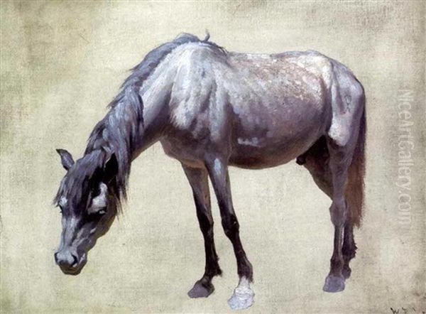 Navajo Horse Oil Painting by William Robinson Leigh