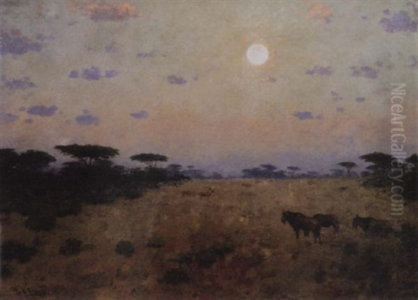 Serengeti Plains Oil Painting by William Robinson Leigh