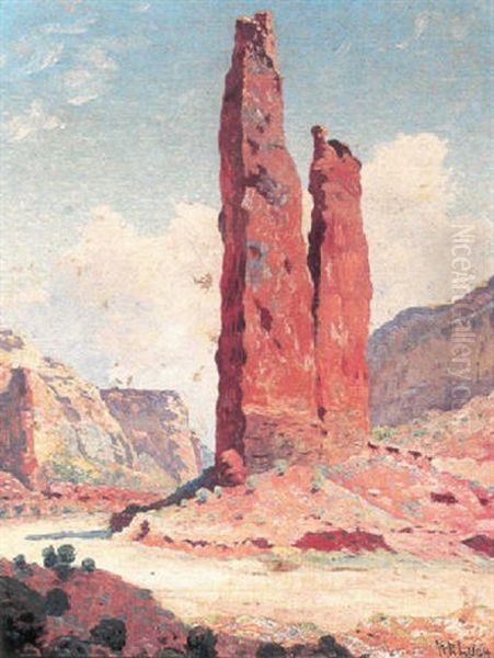 The Obelisk In Canyon De Chelley, Arizona Oil Painting by William Robinson Leigh