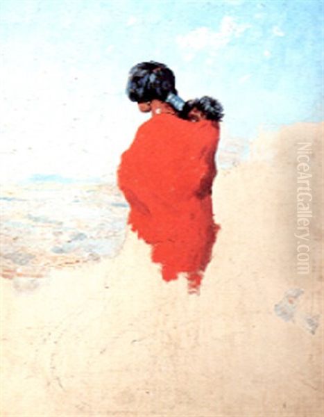 Zuni Mother (compostion 24, Study No.44) Oil Painting by William Robinson Leigh