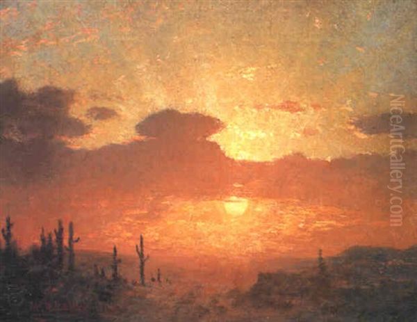 Sunset, Phoenix Valley Oil Painting by William Robinson Leigh