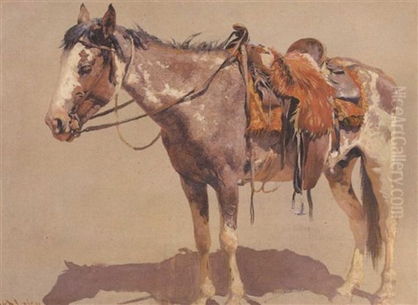 Navajo Pony, Kayenta, Arizona Oil Painting by William Robinson Leigh