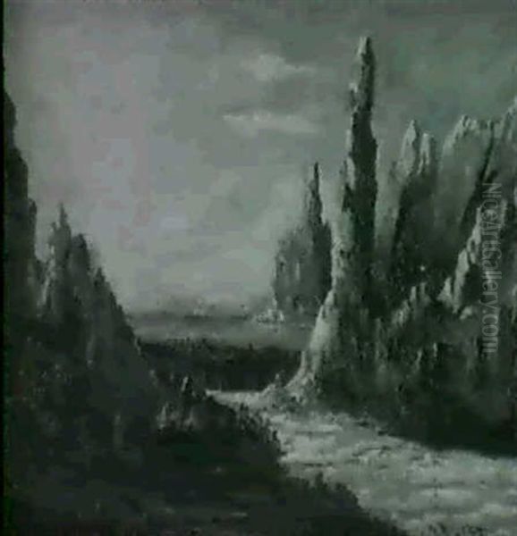 Desert Landscape Oil Painting by William Robinson Leigh