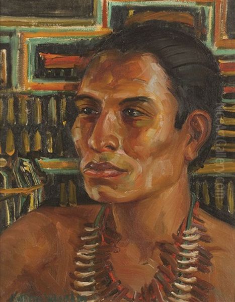 Young Warrior Oil Painting by Kathryn Woodman Leighton
