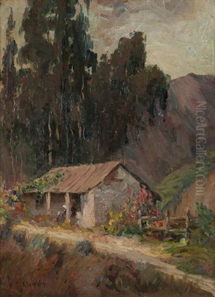 The Old Adobe Oil Painting by Kathryn Woodman Leighton