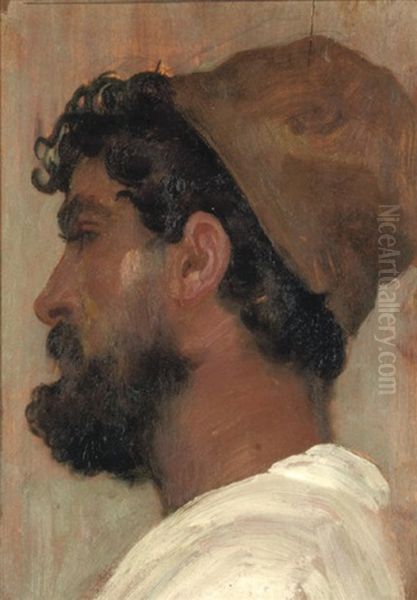 Study Of A Head For Captive Andromache Oil Painting by Lord Frederic Leighton