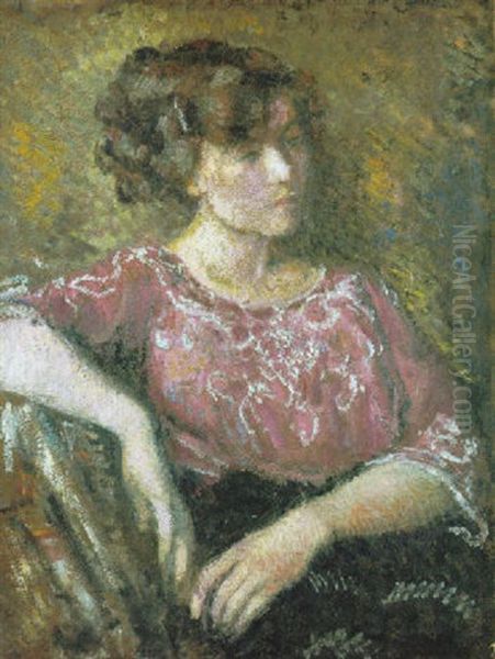 La Dame Pensive Oil Painting by Georges Lemmen