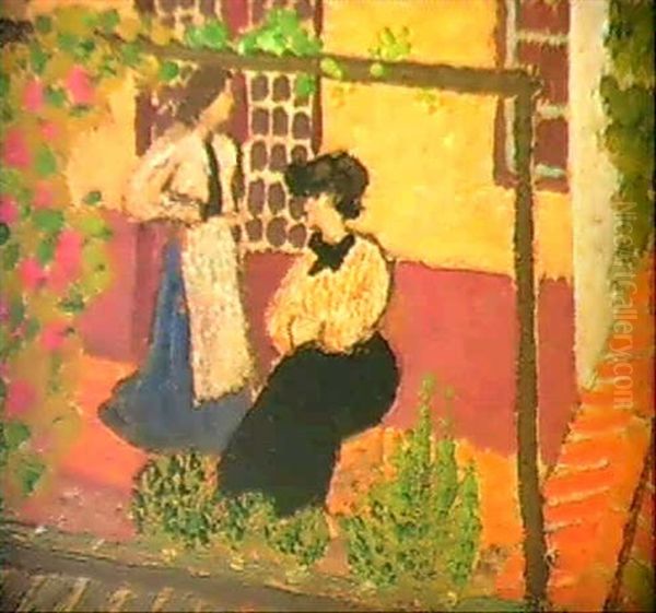 La Visite Oil Painting by Georges Lemmen