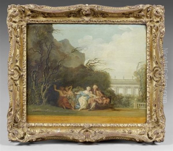 Allegorie Au Duc De Choiseul Oil Painting by Anicet-Charles-Gabriel Lemonnier