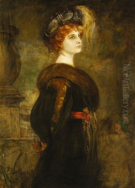 Lily Merk Oil Painting by Lenbach Franz Von