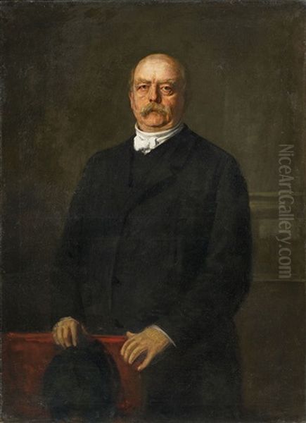 Bildnis Otto Von Bismarck Oil Painting by Lenbach Franz Von