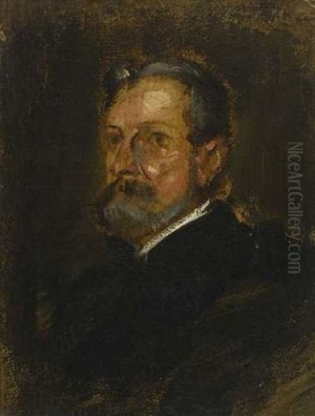 Bildnis Des Oskar Von Redwitz Oil Painting by Lenbach Franz Von